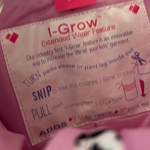 NWOT Obermeyer girls pink and black ski pants jumpsuit size 2 bib pant - Picture 3 of 7